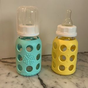 Life factory glass baby bottles, never used